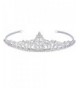 EVER FAITH Women's Austrian Crystal Party Fashion Floral Bridal Hair Band Clear Silver-Tone - C711RSDTM5N