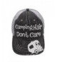 Camping hair Don't Care Glittering Rocks any Outfit Trucker Cap Hat (Grey/White) - CQ12O6EEOK8