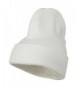 Big Stretch Plain Cuff Long Beanie - White (for Big Head) - C8115EH75VX