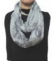 Lina & Lily Vintage Camera Print Loop Infinity Scarf for Women Lightweight - Grey - CJ11PCLIHHR