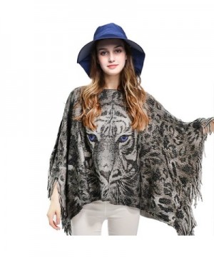 YuShengTang Fringed Knitted Leopard Valentines in Fashion Scarves