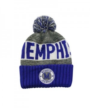 ChoKoLids Football City Pom Beanie Premium Embroidered Patch Winter Soft Thick Beanie Skully Hat - Memphis - CE1873GKXMM