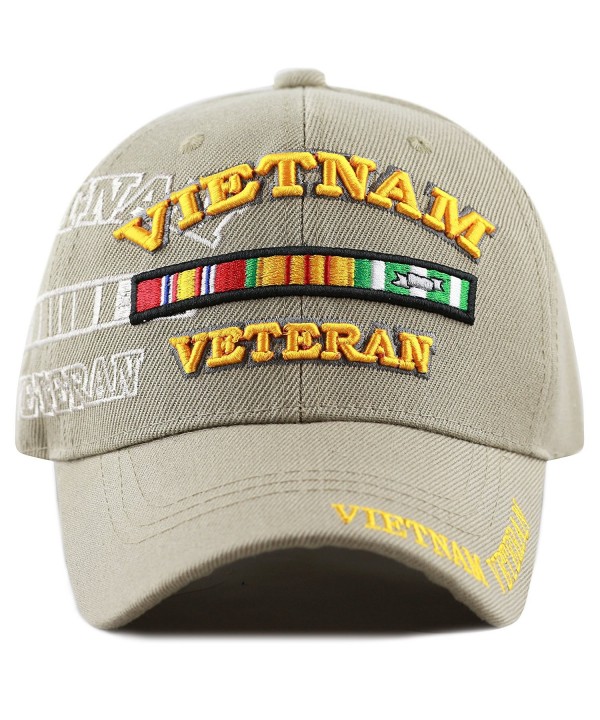 THE HAT DEPOT 1100 Official Licensed Vietnam Veteran Shadow 3D Baseball Cap - Khaki - CR1800Q7GQC