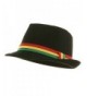 Rasta Fedora Hat - Black Wool W19S46D - CS114F3YBHX