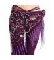 ZLTdream Women's Belly Dance Mesh Triangler Hip Scarf - Purple - CX11L0F0MGD