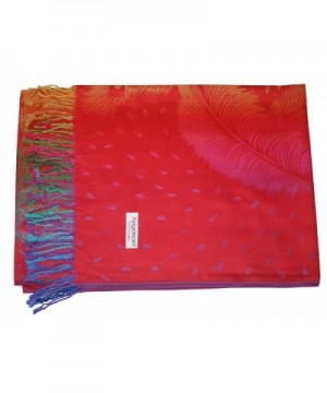 Ted Jack Peacock Feathers Pashmina in Wraps & Pashminas