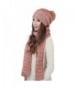 Tiean 1Set Women Warm Woolen Knit Hood Scarf Shawl Caps Hats Suit - Beige - CB12O67YOPS