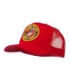 Round US Marine Corps Patched Mesh Cap - Red - CV11RNPOFVH