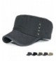 Rayna Fashion Unisex Adult Cadet Caps Military Hats Zip Studs Rivets Low Profile - 010grey - CC12093J37P